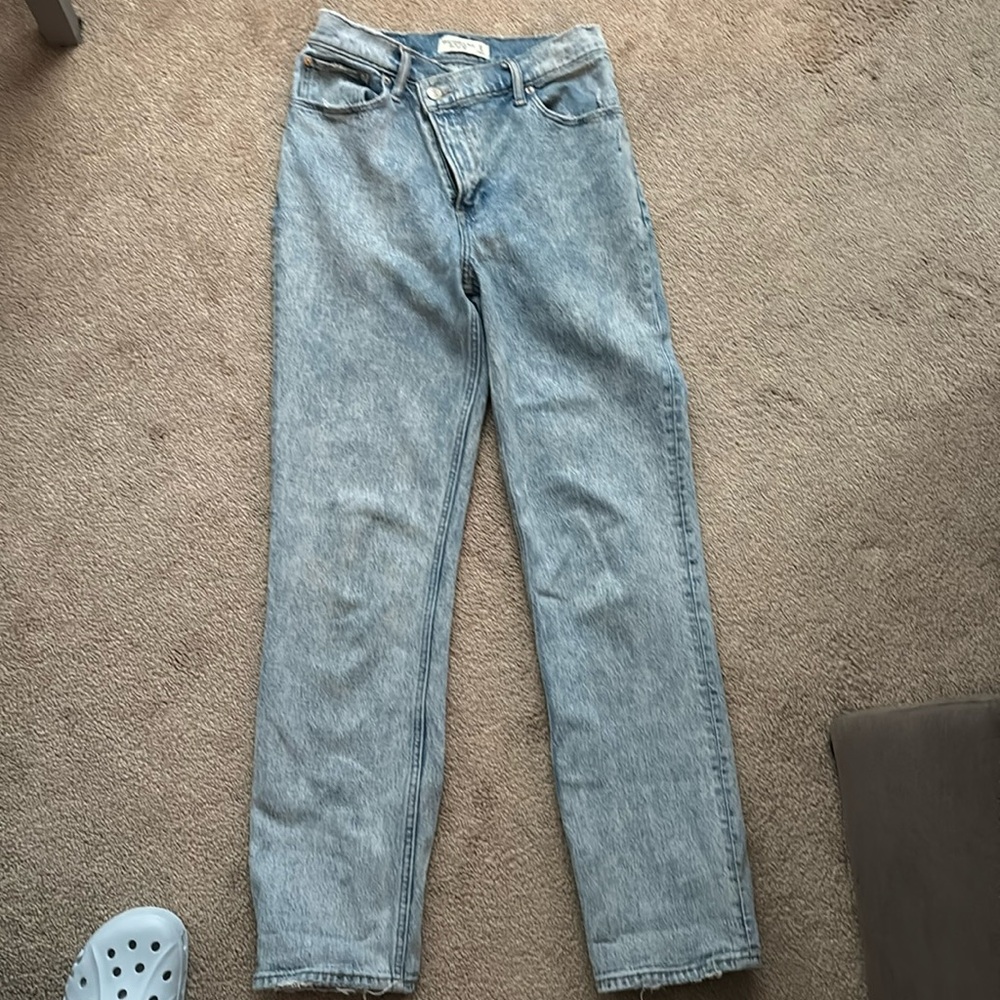 Abercrombie & Fitch 90's Ultra High Rise Straight Crossover Jeans
